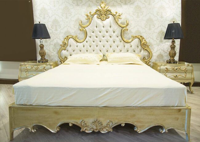 Buy Royal Golden King Size Luxury Master Bed Online in Pakistan JF Homes