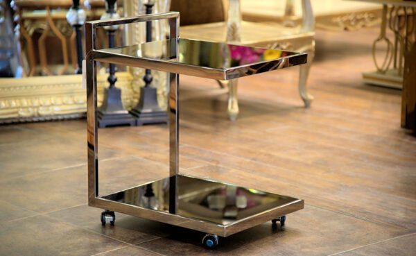 Tea Trolley – Black &s Silver Polish