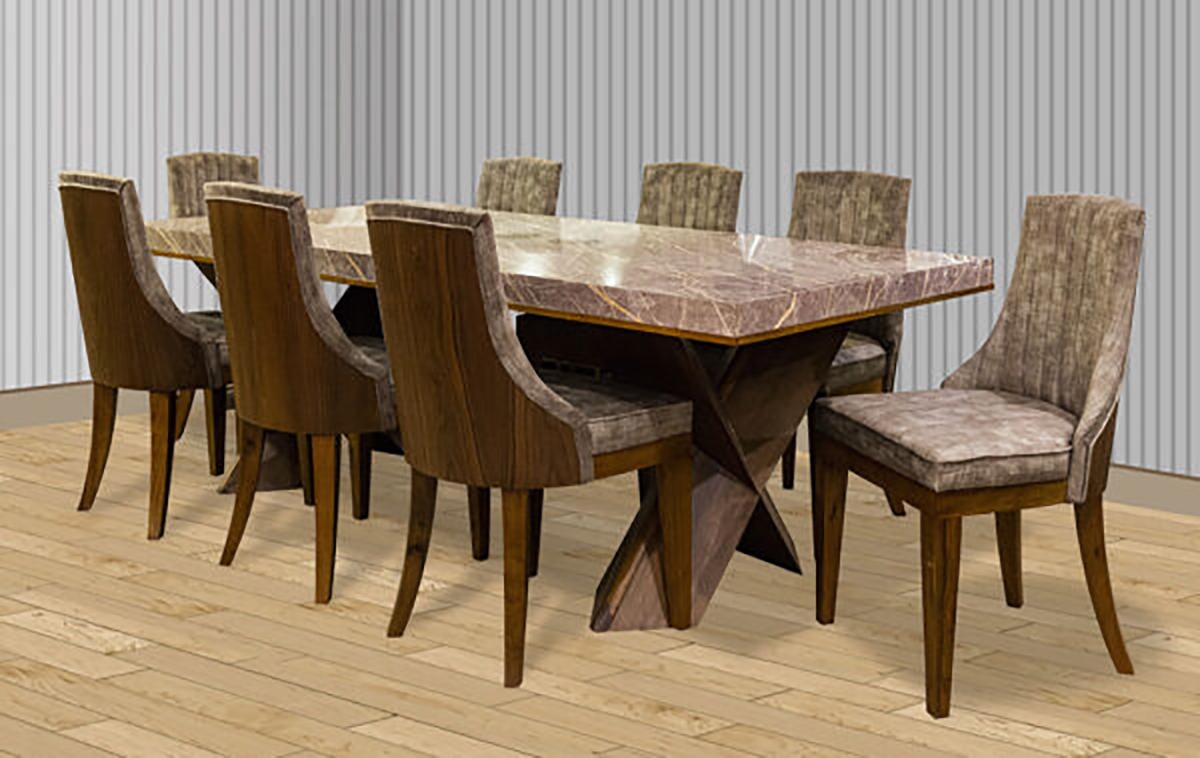 Provo – Dining Table With 8 Chairs Set
